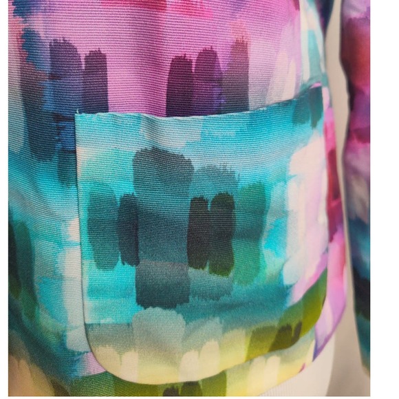 Lafayette 148 New York Rainbow Jewel Tone Colorful Cropped Blazer Fun Size 6 - Picture 5 of 8